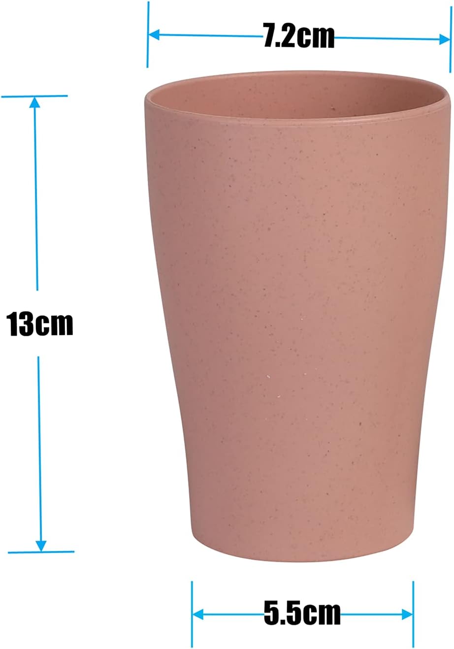 Plastic Drinking Cups 275ml (Set of 4, Assorted Colors) – Lightweight, Unbreakable, Dishwasher