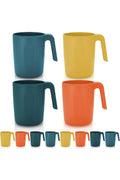 8-Piece Plastic Cup Set – Unbreakable and Reusable; Lightweight Travel Coffee Cups & Espresso Cups; BPA-Free